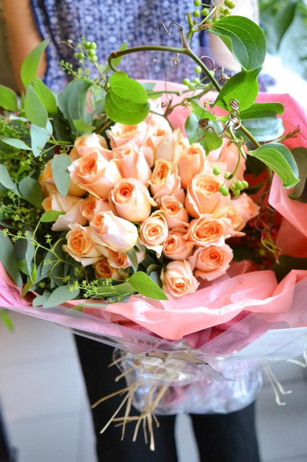 バラ 花束 オークランドオレンジ