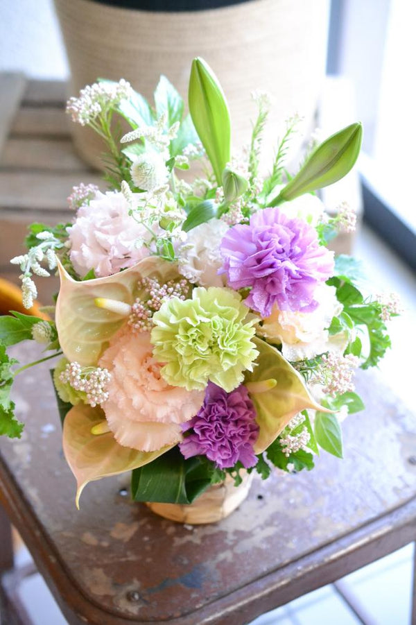 トルコキキョウ アレンジメント パステル