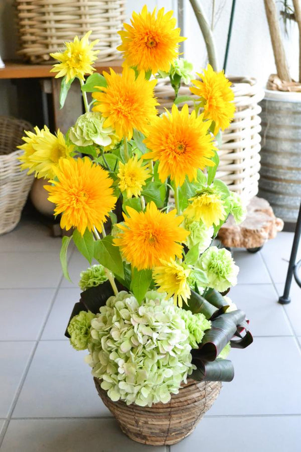 豪華　アレンジメント　ひまわり