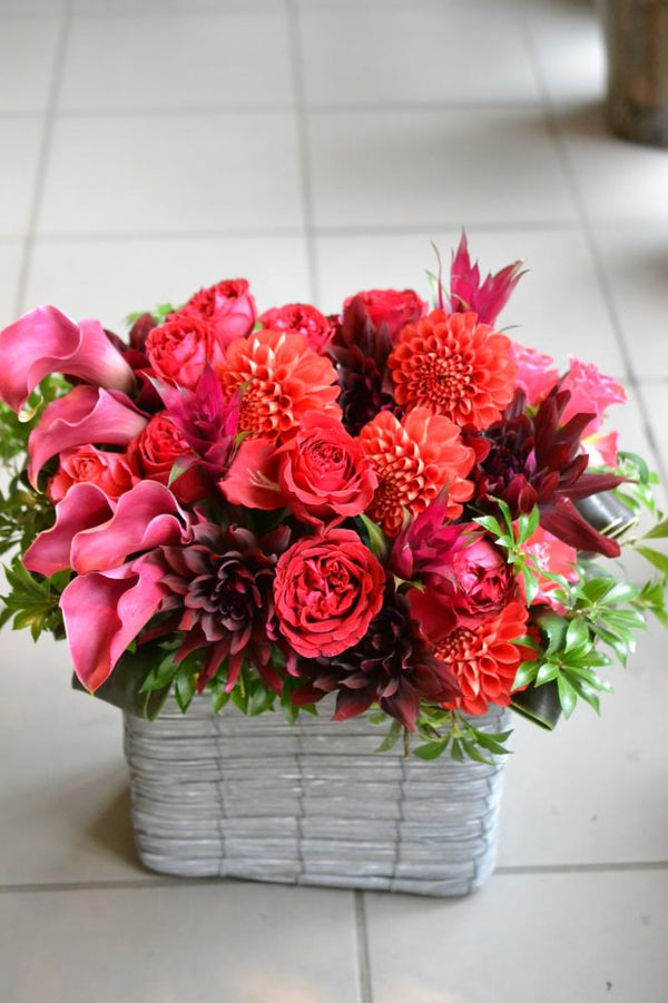ミックス　アレンジメント　レッド