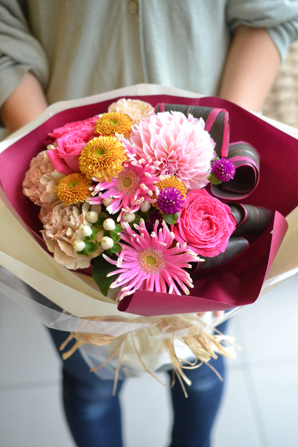 ガーベラ 花束 ピンク