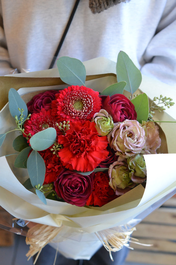 ガーベラ 花束 レッド