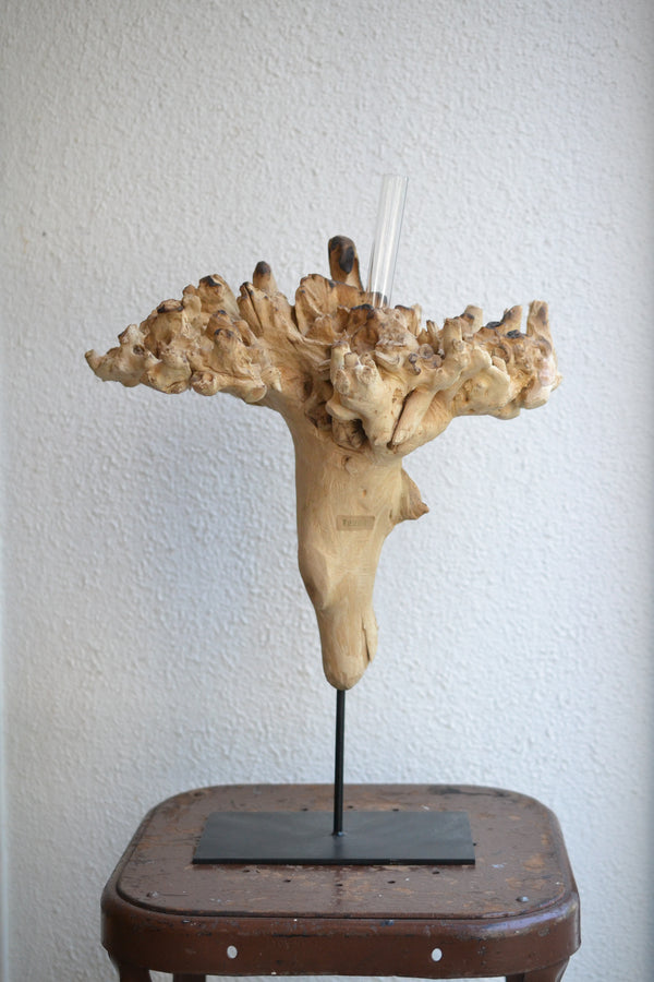 ウッドスタンド×一輪挿し