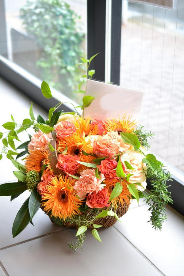 ガーベラ　アレンジメント　オレンジポップ