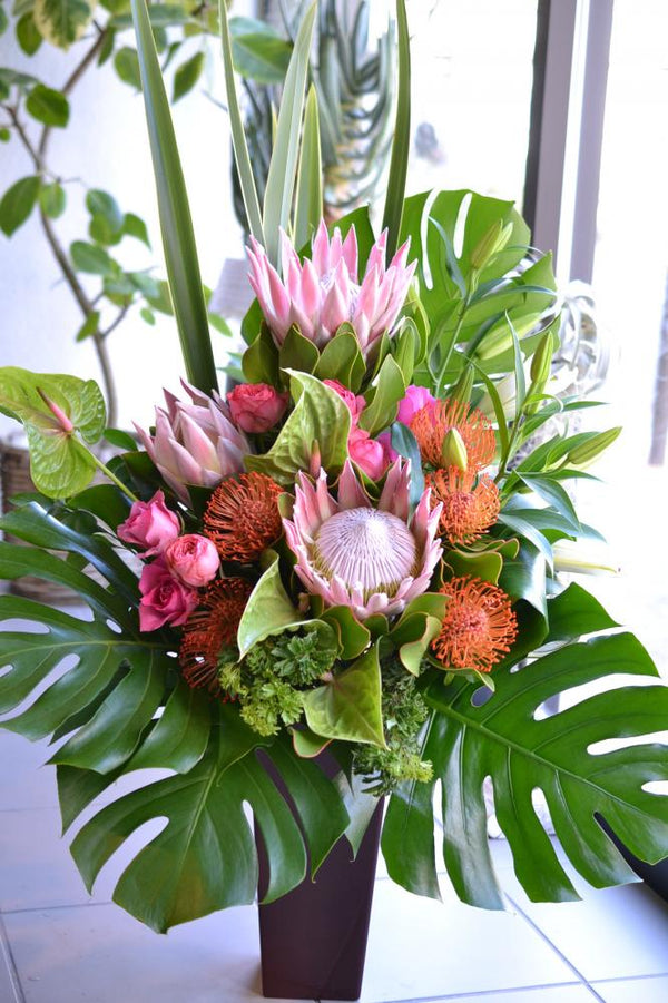 豪華床置き　アレンジメント　アジアンミックス