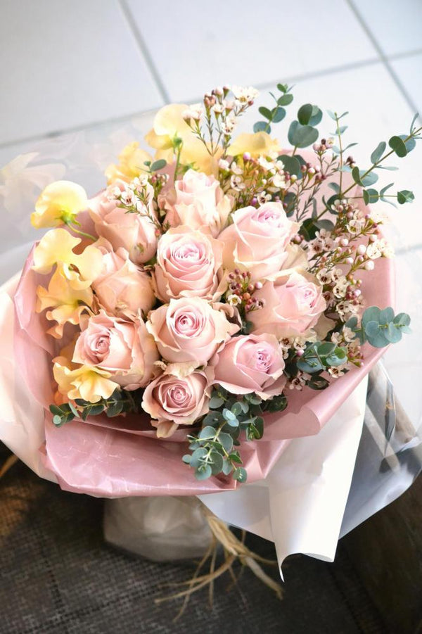 バラ  花束 ベビーピンク